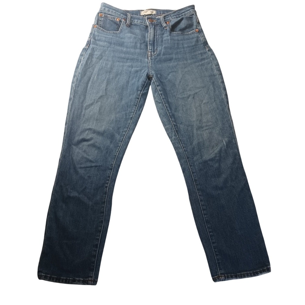 Madewell The High-Rise Slim Crop Boyjean Womens Size 25 Blue Denim Jeans - Picture 1 of 9
